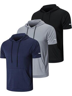 Men's Quick Dry Mesh Workout Shirts - 1/3 Pack Athletic T-Shirts for Activewear